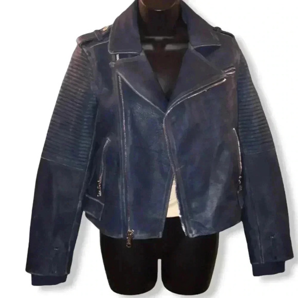 Marc By Marc Jacobs Distressed Leather Moto Jacket - Picture 5 of 14